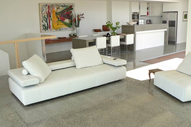 Incorporate polished concrete floors into your home