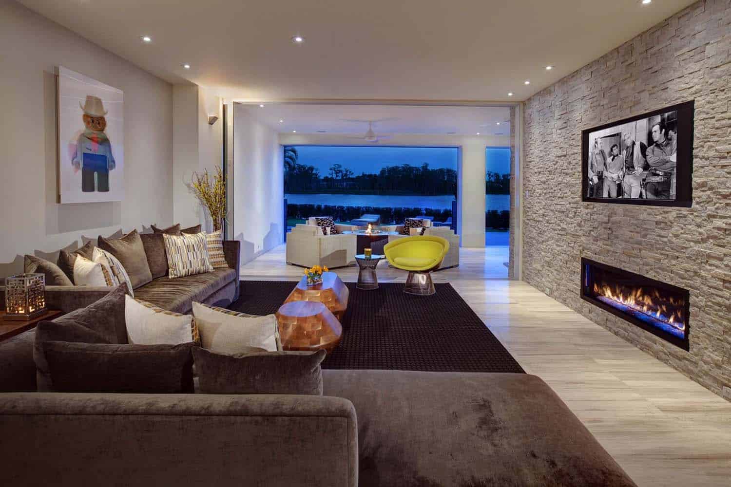 New modern home from Phil Kean designs with gorgeous interior design