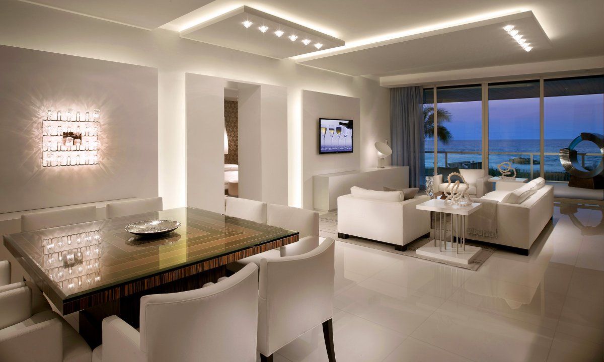House with interior lighting