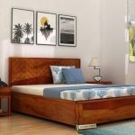 King size storage bed with elegant designs