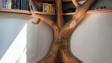 Corner Bookshelves