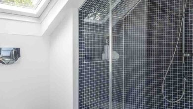 Bathrooms pitched roof decor
