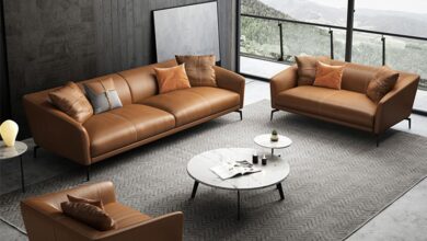 Leather Sofa And Loveseat Set