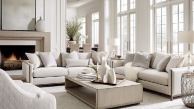 Modern White Living Room Furniture Sets