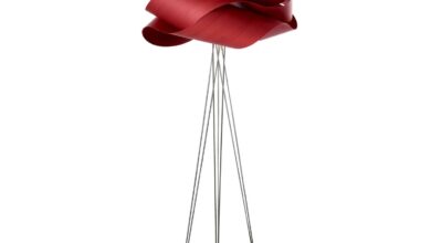 red floor lamp ideas