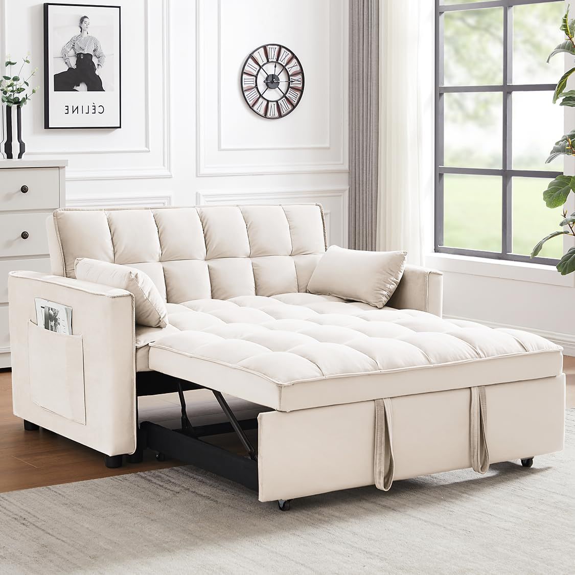 Loveseat Sofa Sleeper Compact and Comfortable Sleeper Sofa for Small Spaces