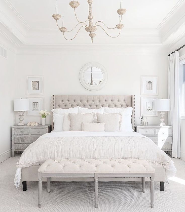 White Bedrooms Set Elegant and Serene Bedroom Decor in White Tones