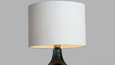glass table lamp