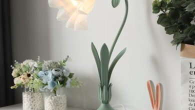 green table lamps