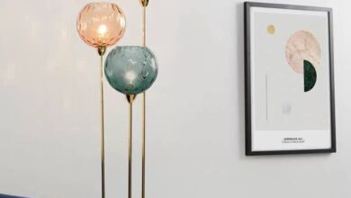 3 bright floor lamps