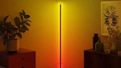 3 bright floor lamps