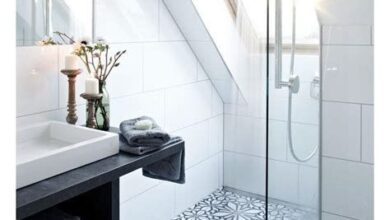 Bathrooms pitched roof decor