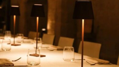 Battery-powered table lamps