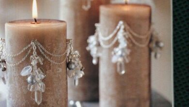beaded candles