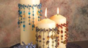 beaded candles