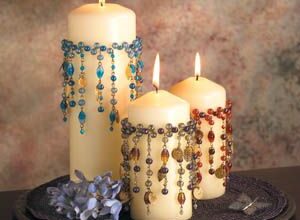 beaded candles