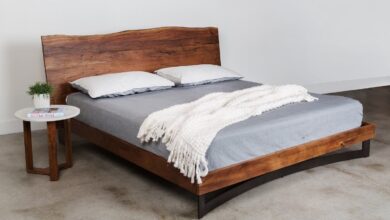 Bed frames made of acacia