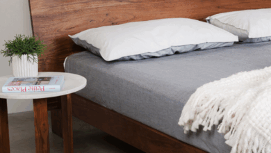 Bed frames made of acacia