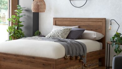 Bed frames made of oak