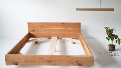 Bed frames made of oak
