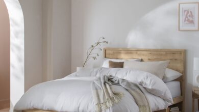 Bed frames made of oak