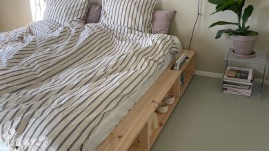 Bed frames made of pine