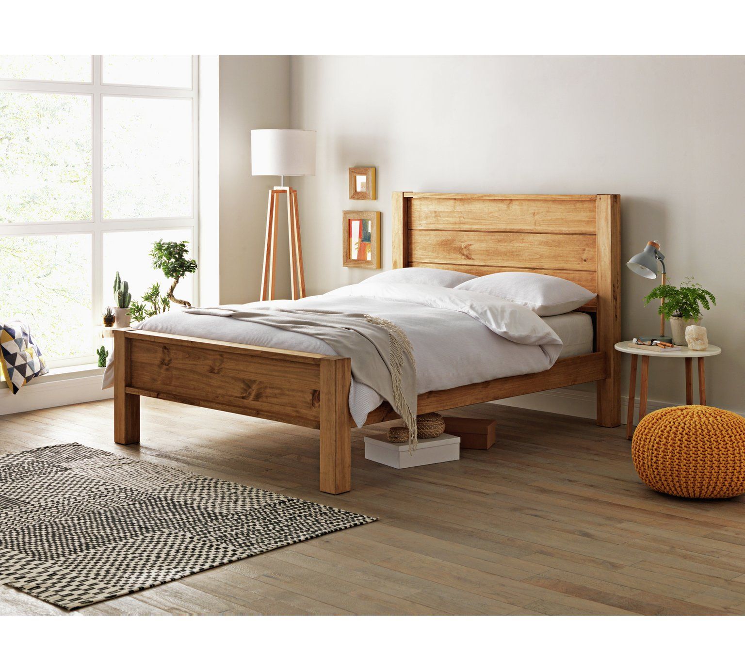 Bed frames made of pine crafted for style and durability