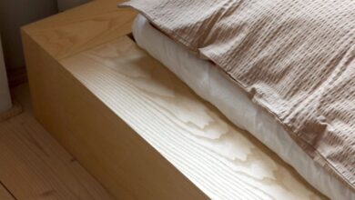 Bed frames made of walnut