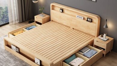 Bedroom furniture made of solid wood