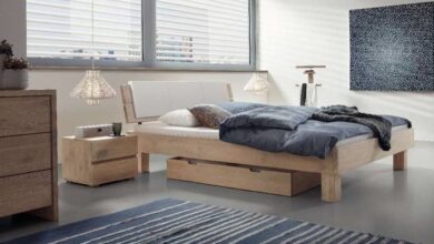 Beds made of wild oak