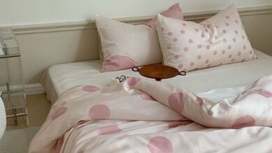 Beds with fabric covers