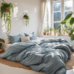 Beds with fabric covers