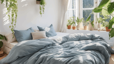 Beds with fabric covers