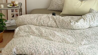 Beds with fabric covers