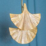 Bedside lamp in gold leaf