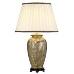 Bedside lamp in gold leaf