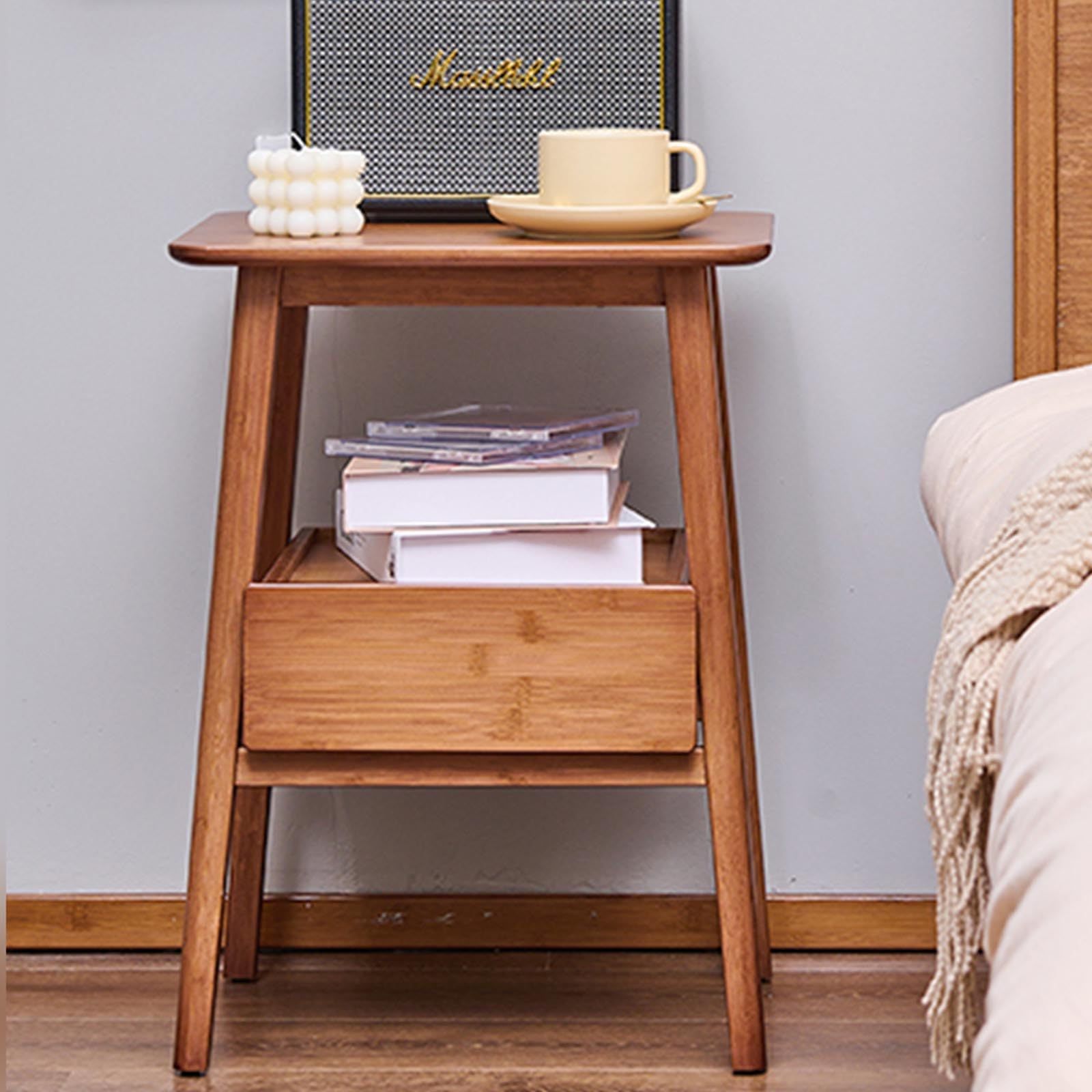 Bedside tables with drawers for added storage functionality