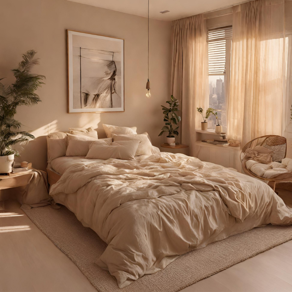 beige beds