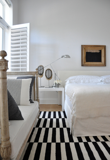 Black And White Striped Rug