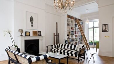 Black And White Striped Rug