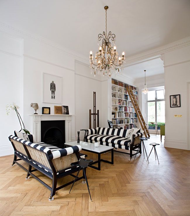 Black And White Striped Rug