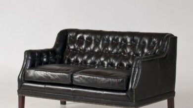 Black Leather Loveseat