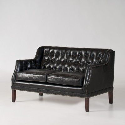 Black Leather Loveseat