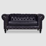 Black Leather Loveseat