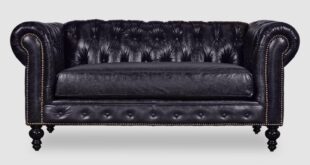 Black Leather Loveseat