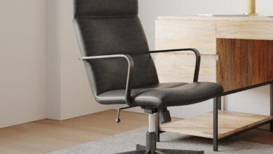 Black Leather Office Chair