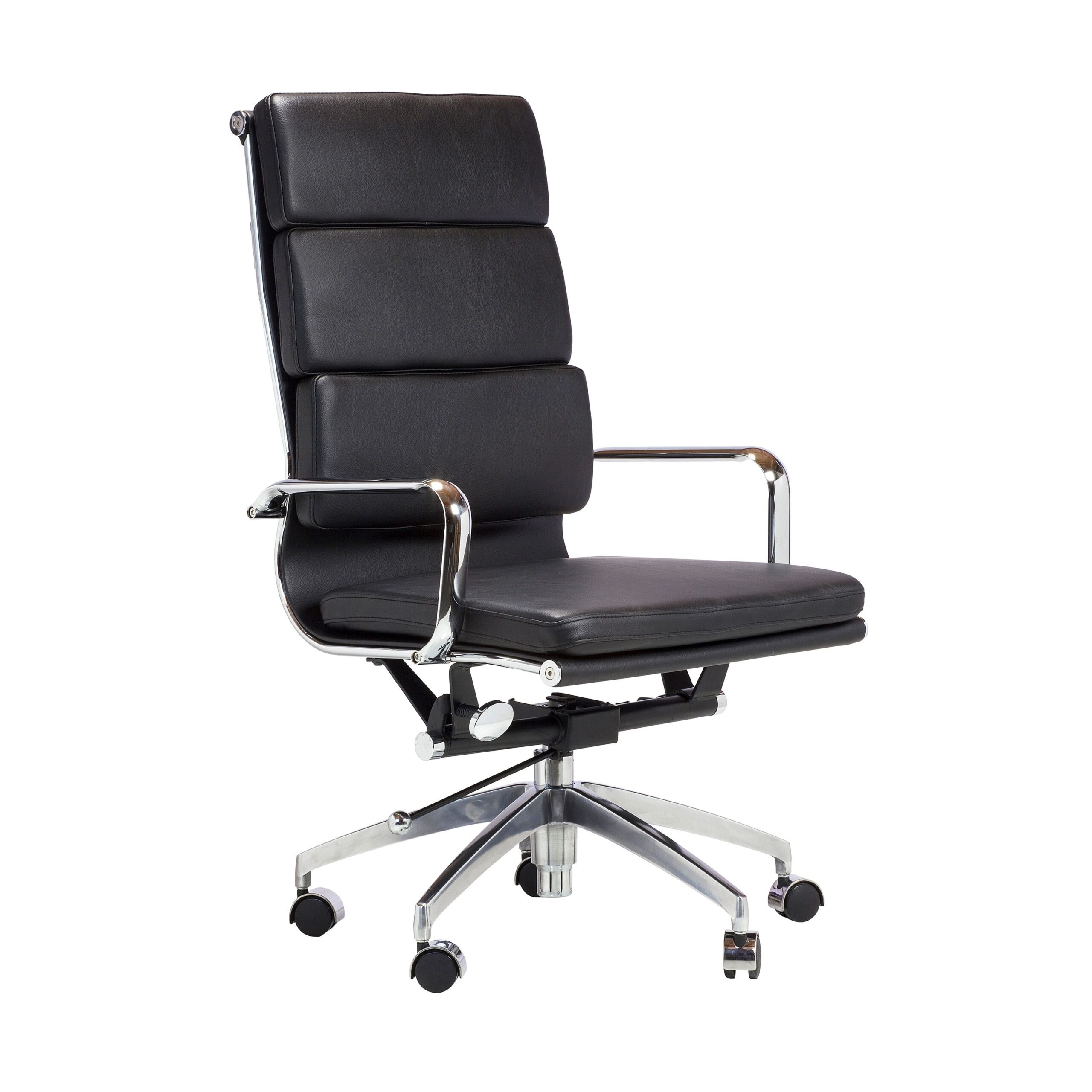 Black Leather Office Chair “Upgrade Your Workspace with a Sleek and Stylish Seating Solution”