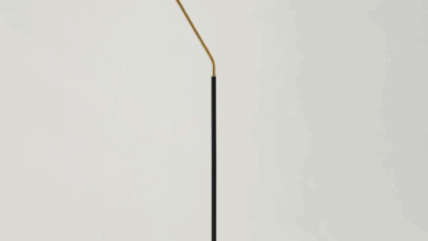Black floor lamp
