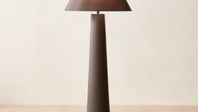 Black floor lamp