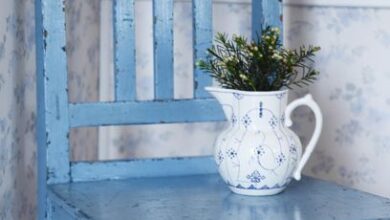 Blue And White Chair